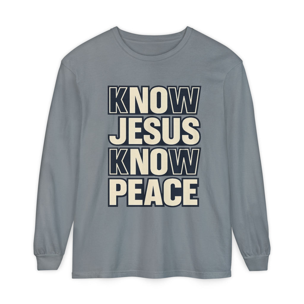 Know Jesus Know Peace Long Sleeve T-Shirt