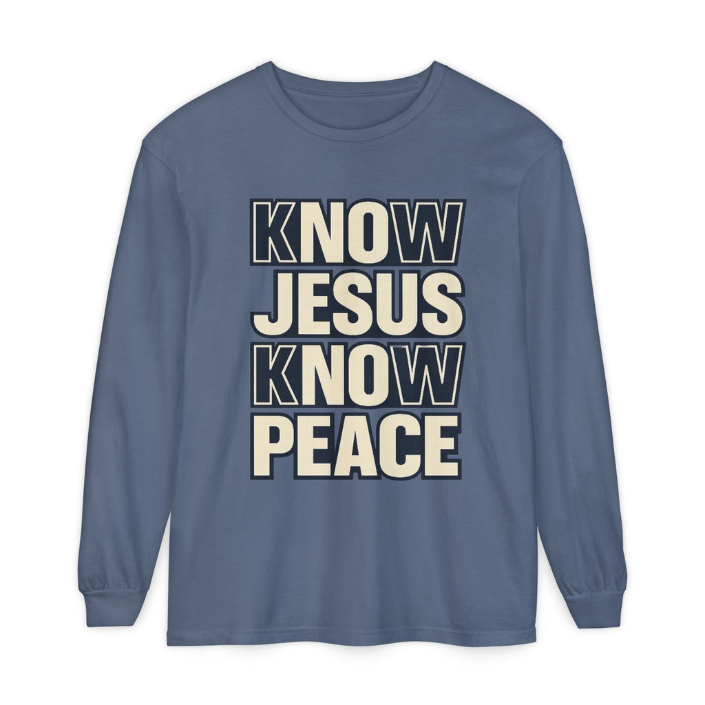 Know Jesus Know Peace Long Sleeve T-Shirt