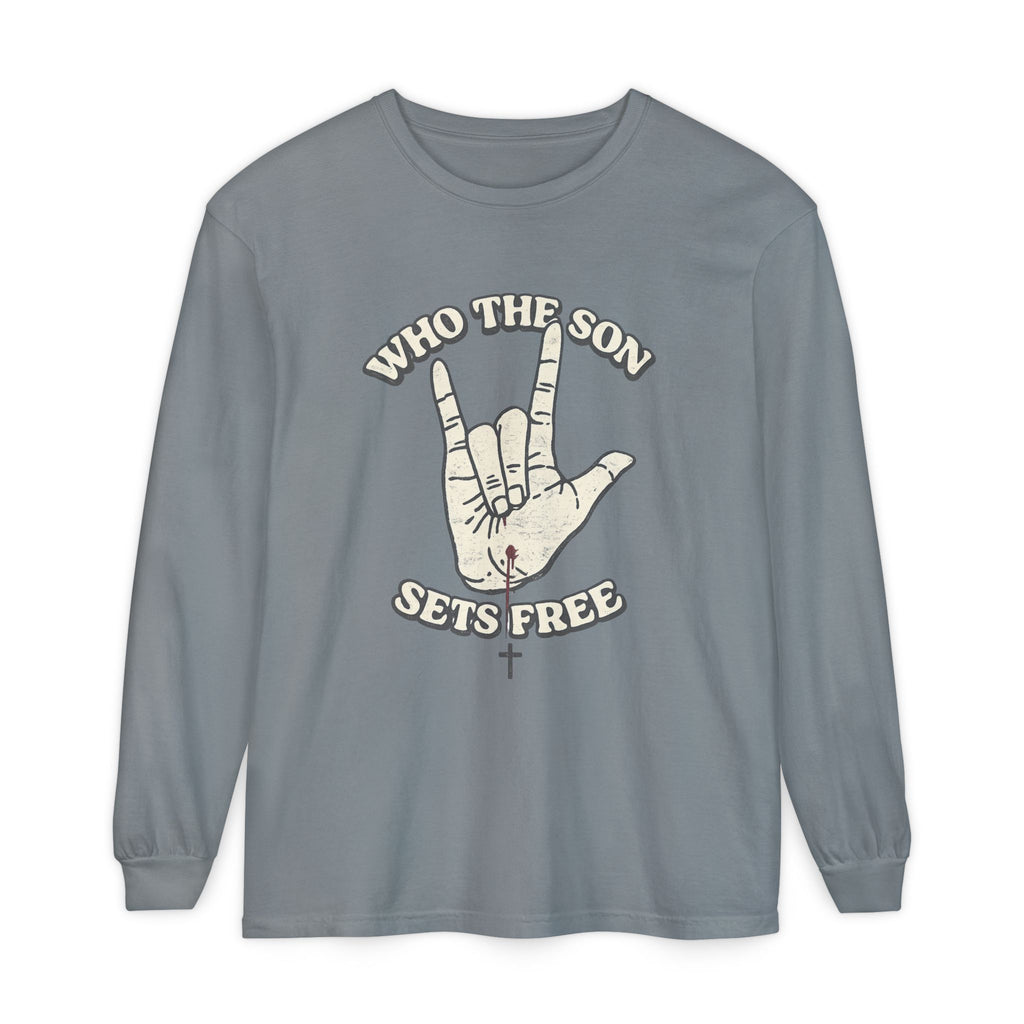 Who The Son Sets Free Long Sleeve T-Shirt