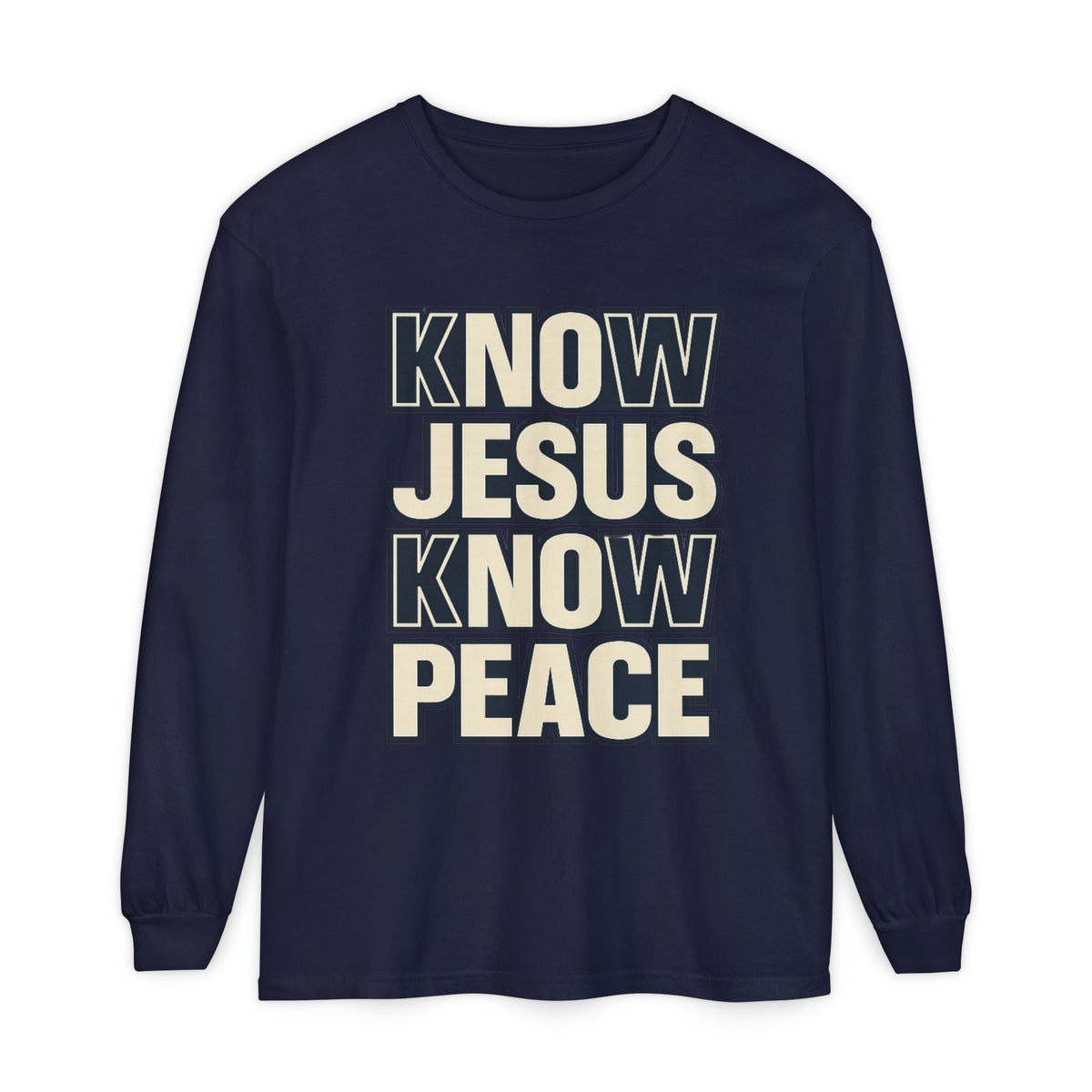 Know Jesus Know Peace Long Sleeve T-Shirt