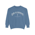 God Is Greater Faith Over Fear Christian Gift Long Sleeve Sweatshirt Gothic Religious Pullover