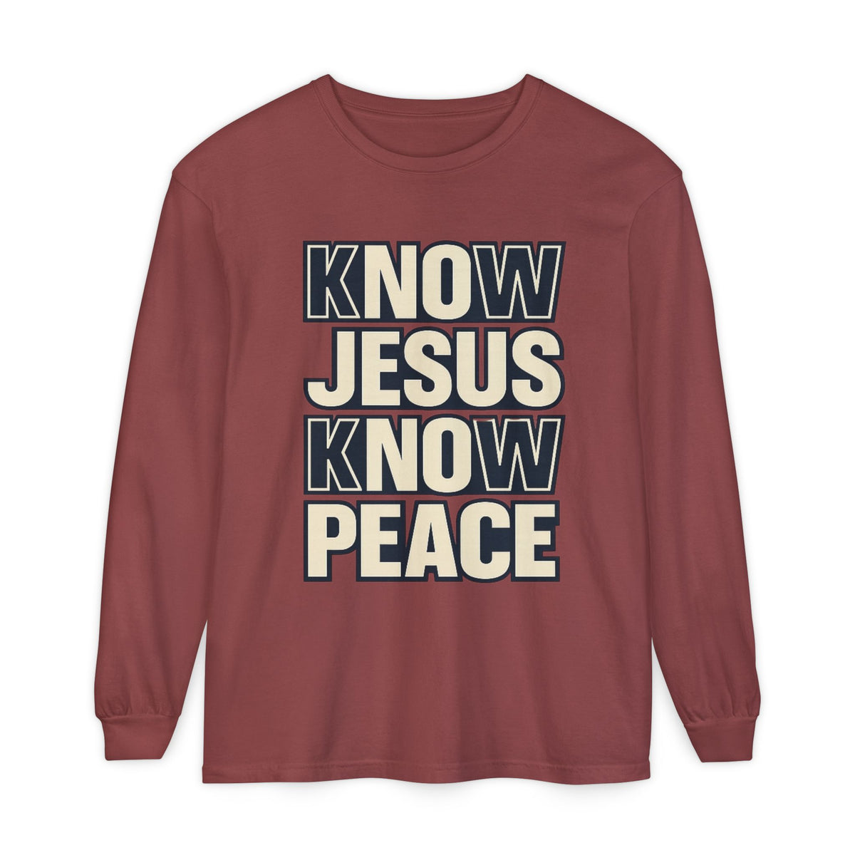 Know Jesus Know Peace Long Sleeve T-Shirt