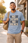 Know Jesus Know Peace Christian T-Shirt | Premium Men’s Faith Tee