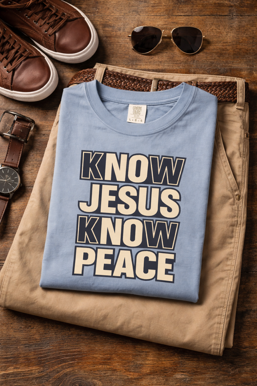 Know Jesus Know Peace Christian T-Shirt | Premium Men’s Faith Tee