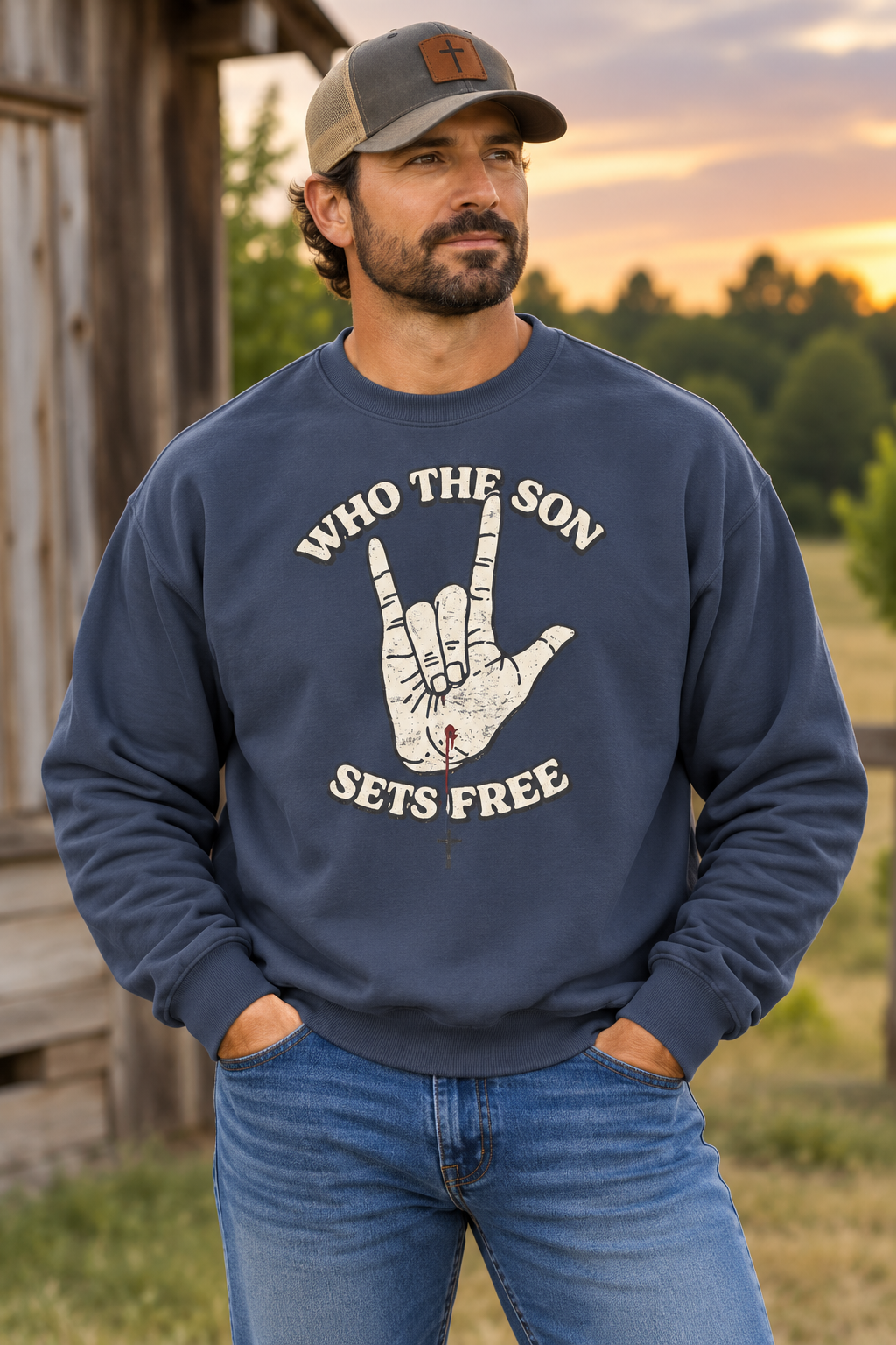 Who The Son Sets Free Crewneck Sweatshirt