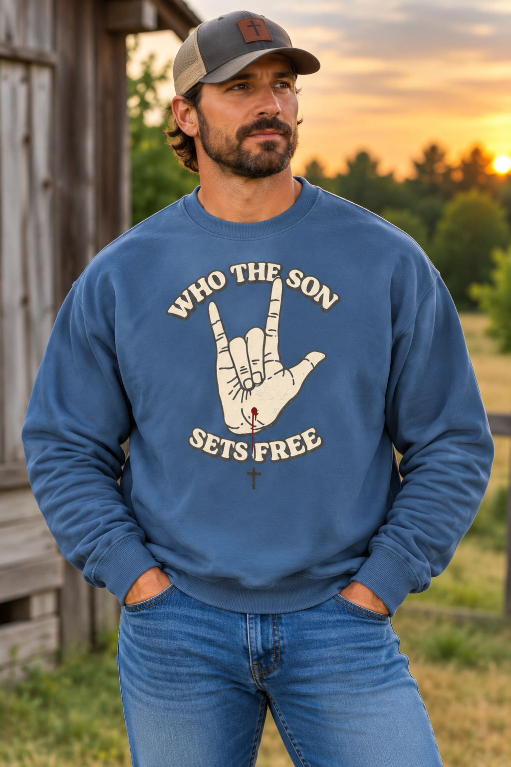 Who The Son Sets Free Crewneck Sweatshirt