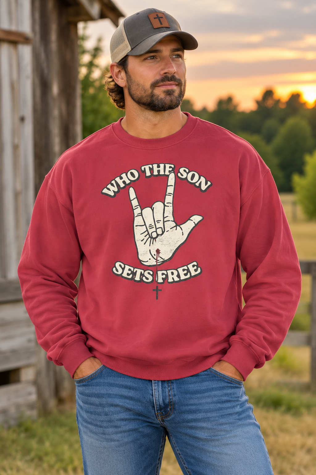 Who The Son Sets Free Crewneck Sweatshirt