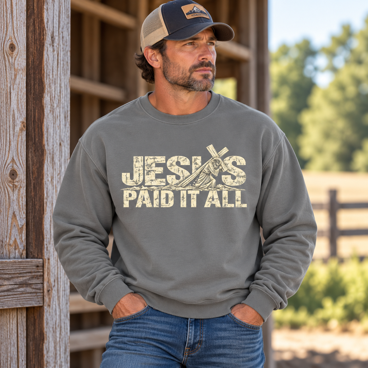 Jesus Paid It All Crewneck Sweatshirt