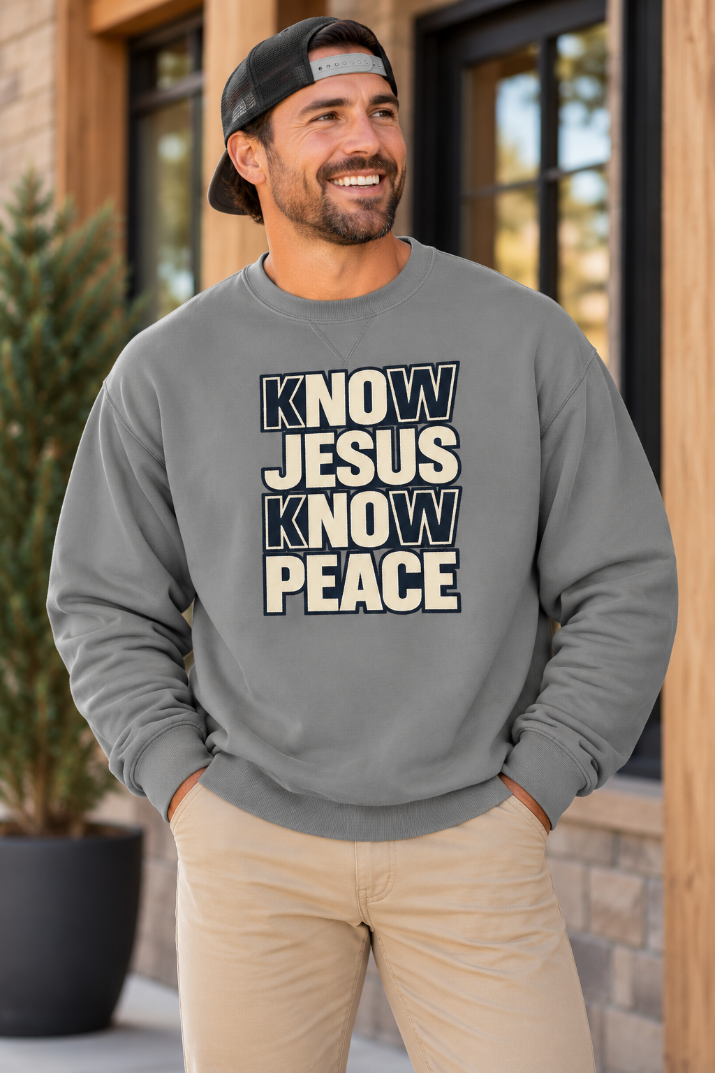 Know Jesus Know Peace Crewneck Sweatshirt