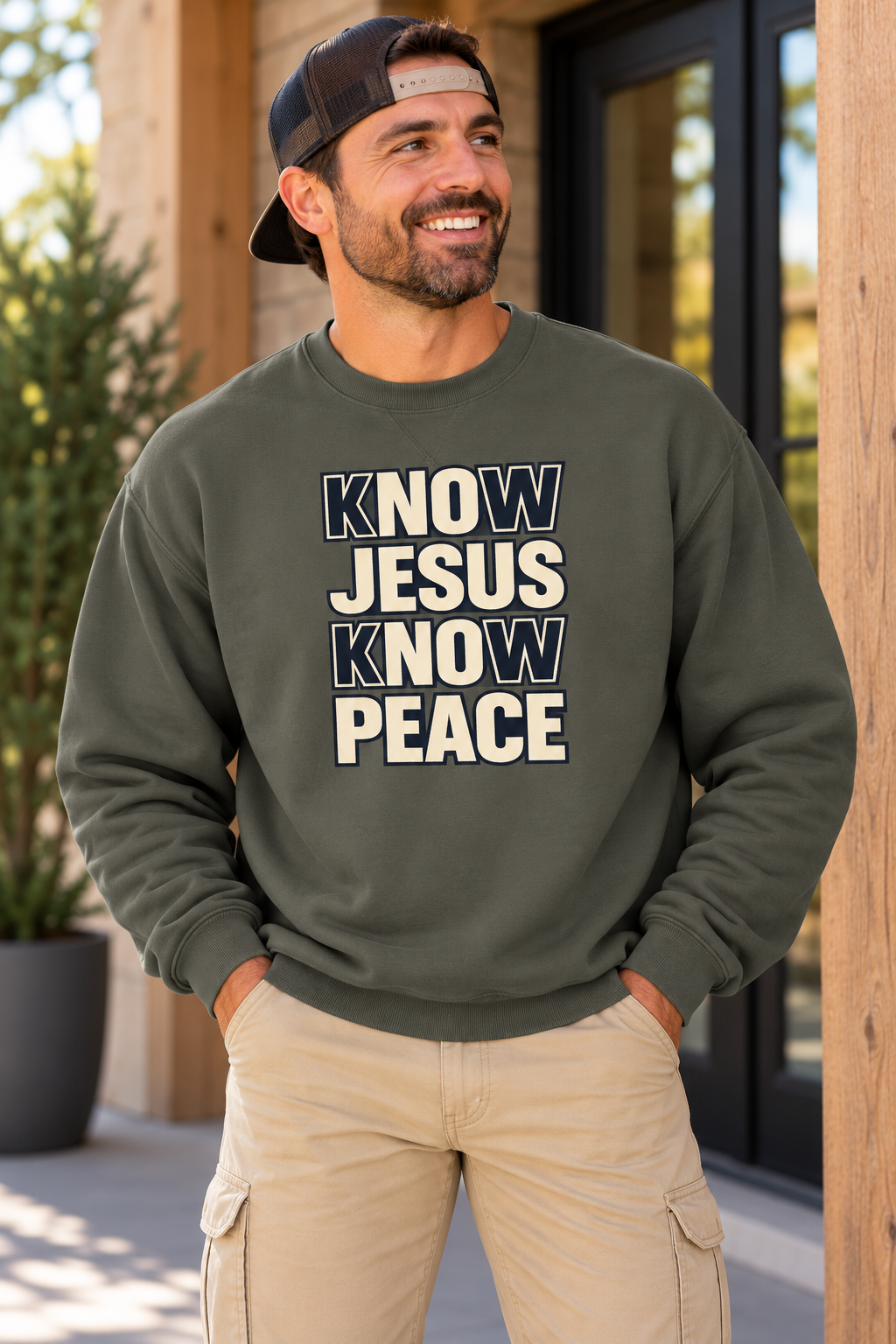 Know Jesus Know Peace Crewneck Sweatshirt
