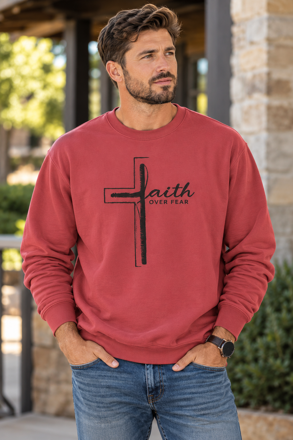 Faith Over Fear Crewneck Sweatshirt