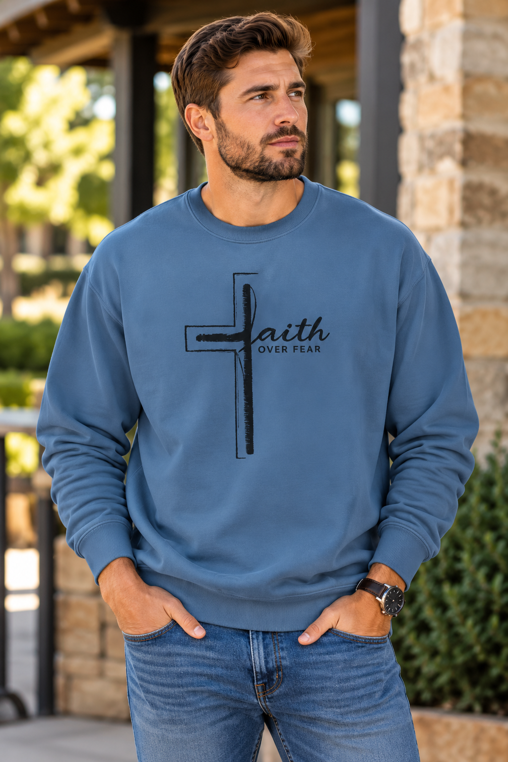 Faith Over Fear Crewneck Sweatshirt