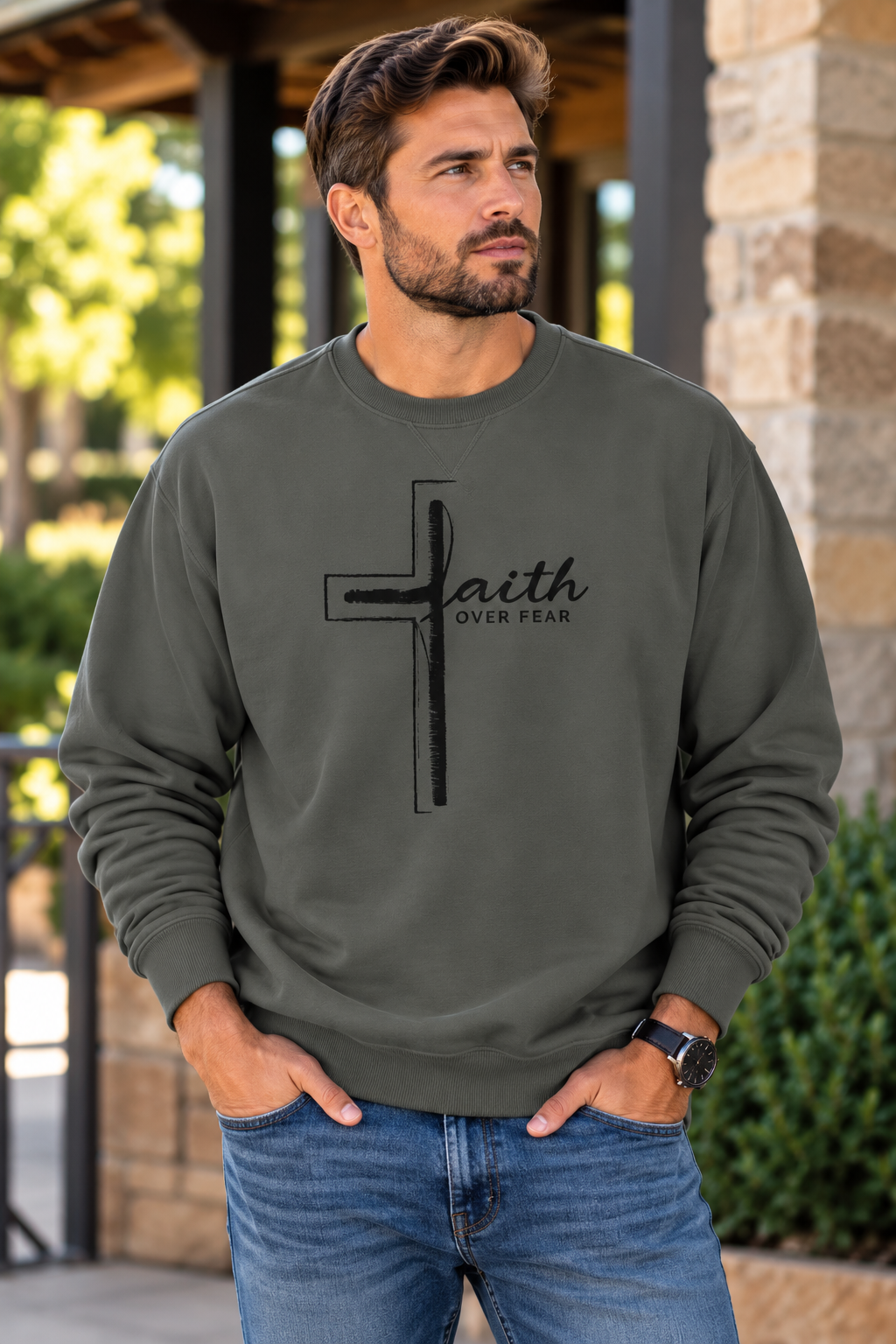Faith Over Fear Crewneck Sweatshirt