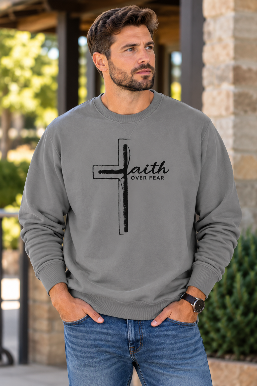 Faith Over Fear Crewneck Sweatshirt