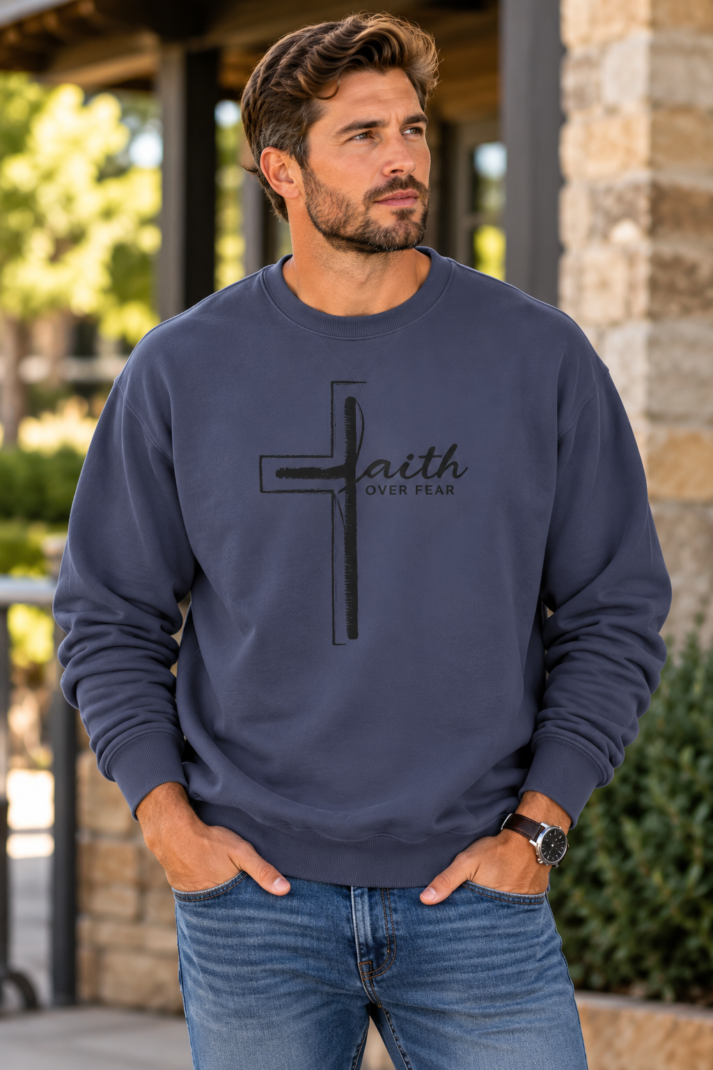 Faith Over Fear Crewneck Sweatshirt