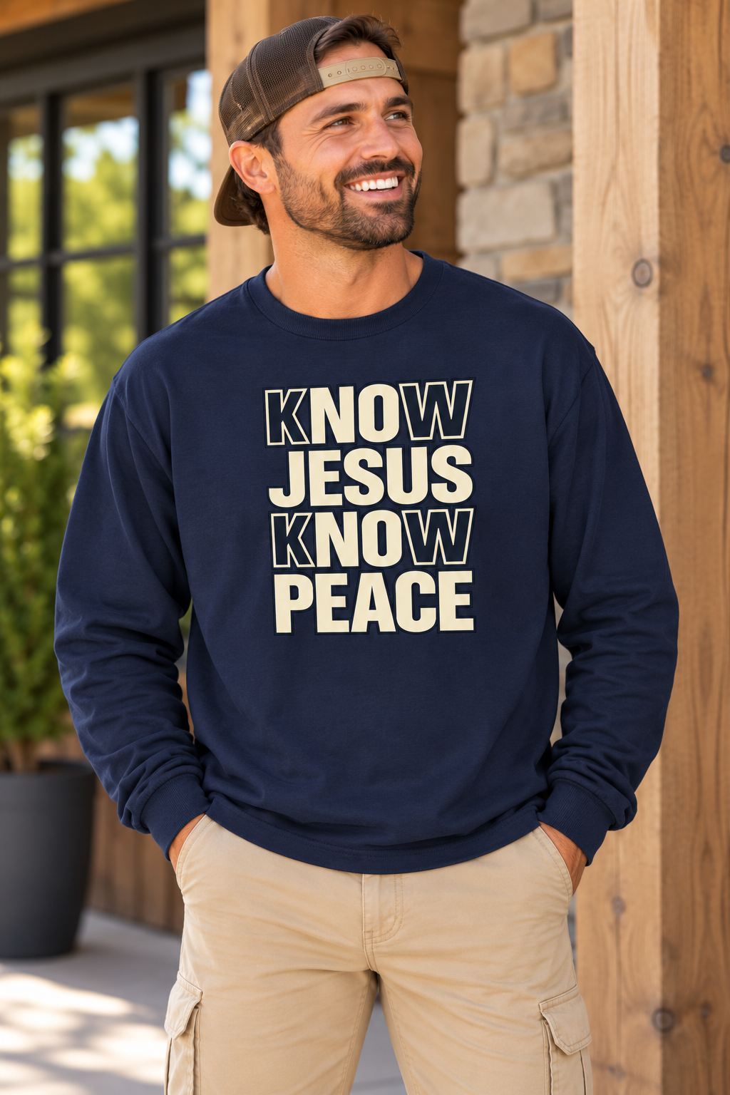 Know Jesus Know Peace Long Sleeve T-Shirt