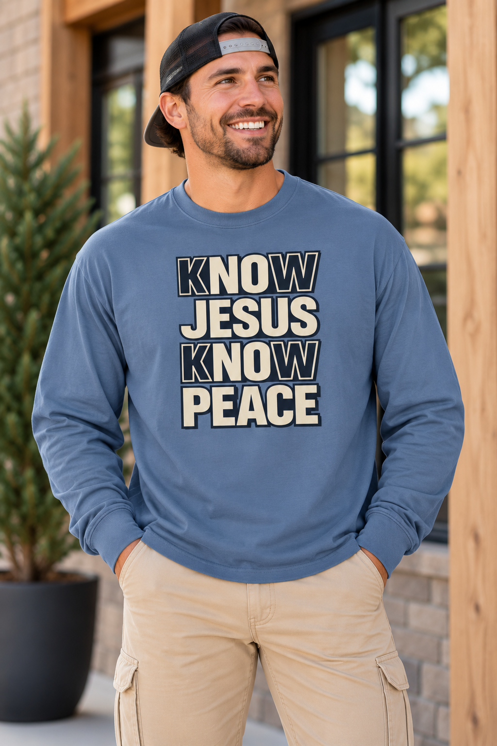 Know Jesus Know Peace Long Sleeve T-Shirt
