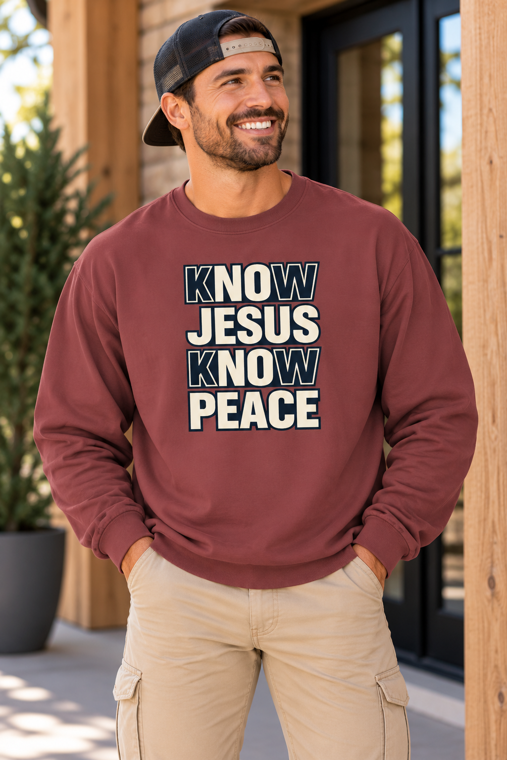 Know Jesus Know Peace Long Sleeve T-Shirt
