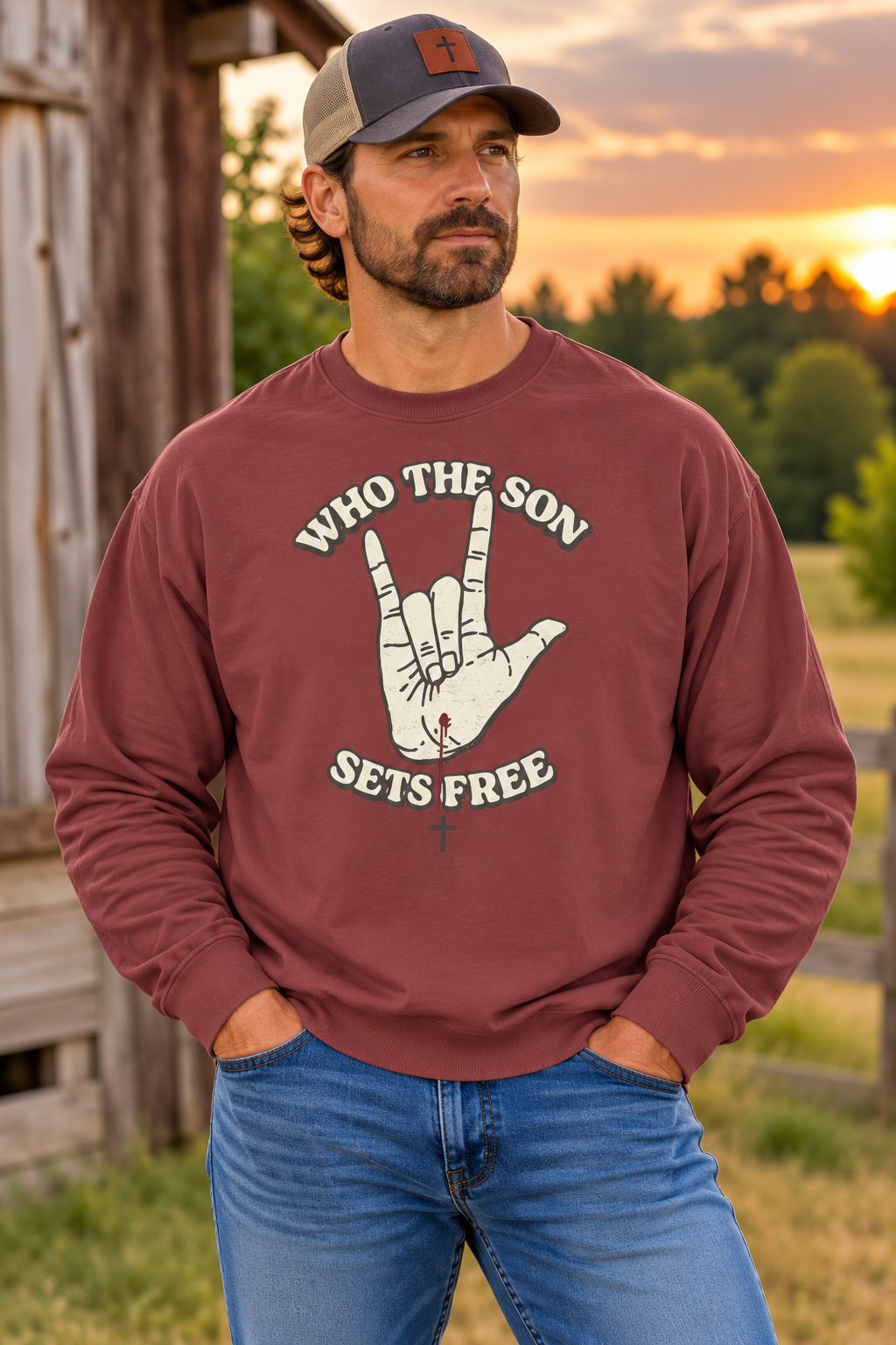 Who The Son Sets Free Long Sleeve T-Shirt