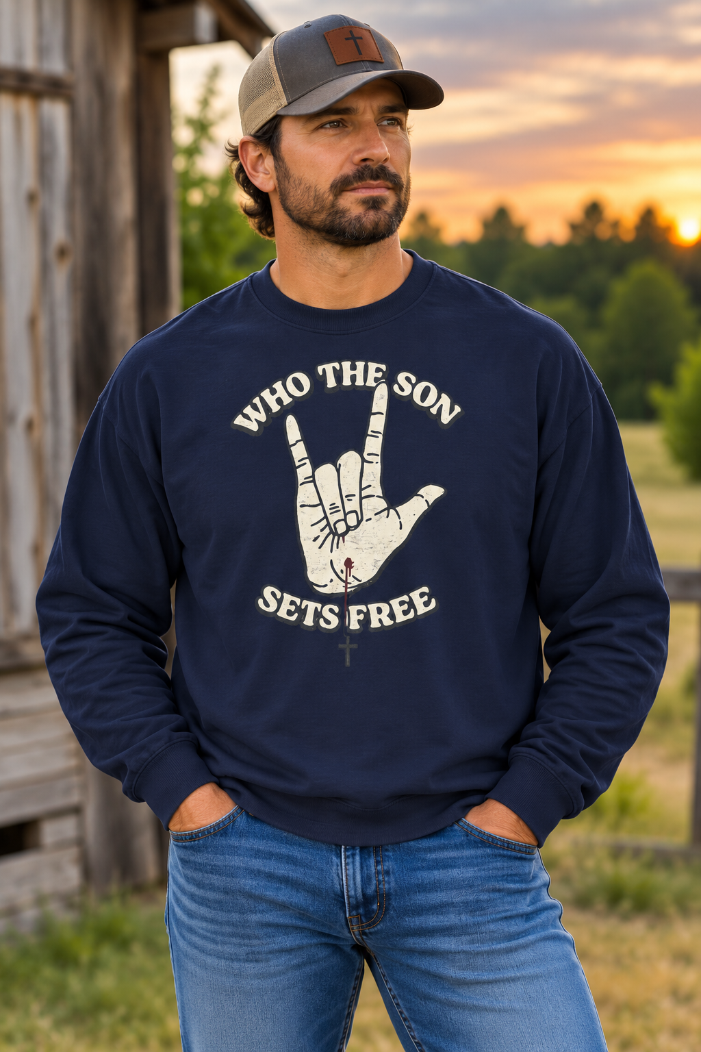 Who The Son Sets Free Long Sleeve T-Shirt