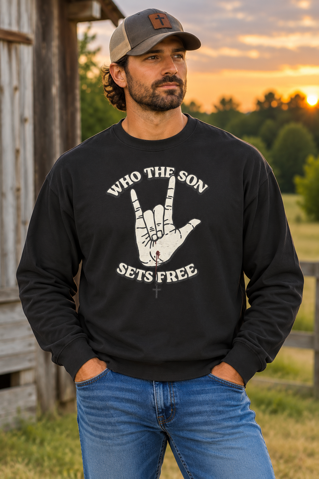 Who The Son Sets Free Long Sleeve T-Shirt
