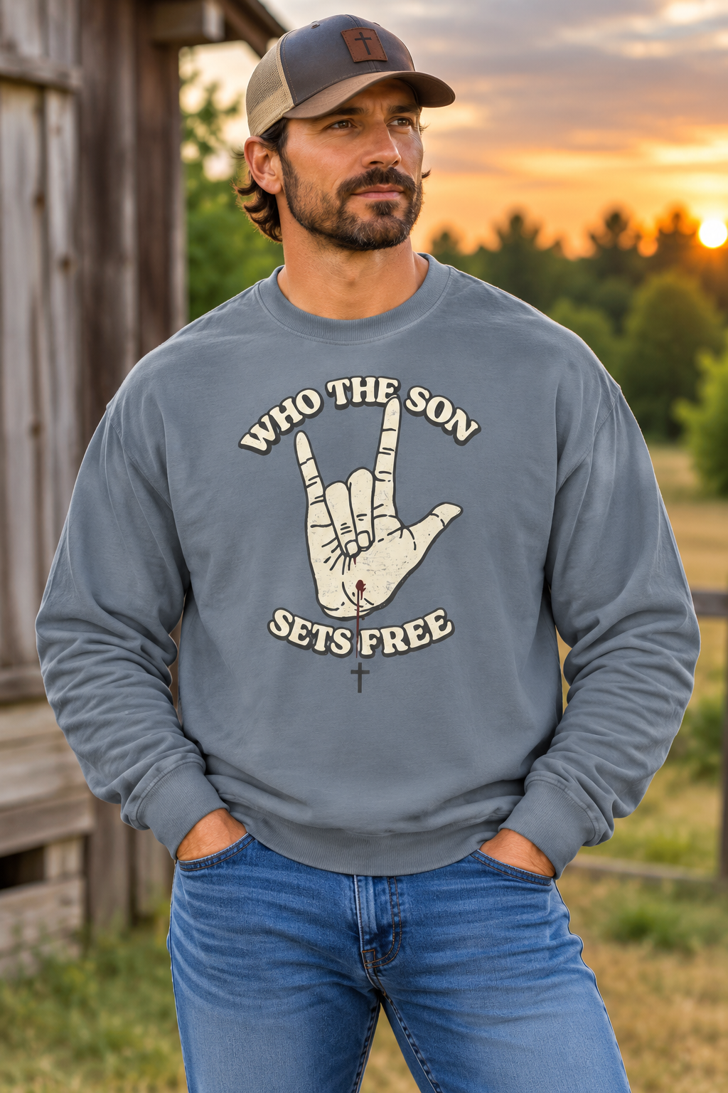 Who The Son Sets Free Long Sleeve T-Shirt
