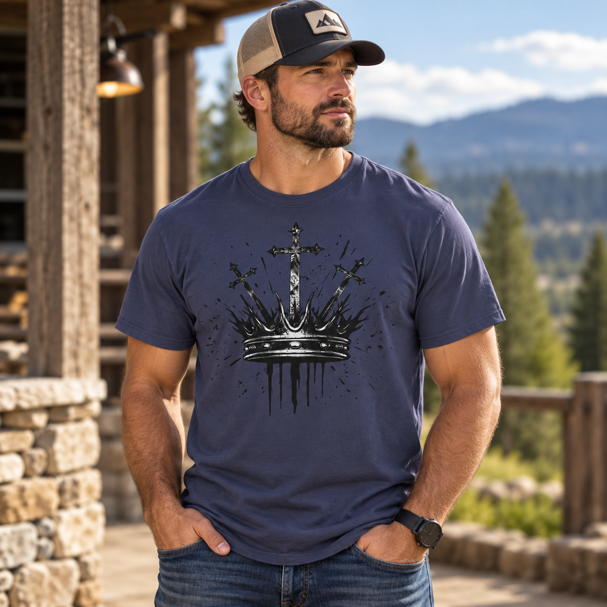 Three Crosses & Crown Tshirt