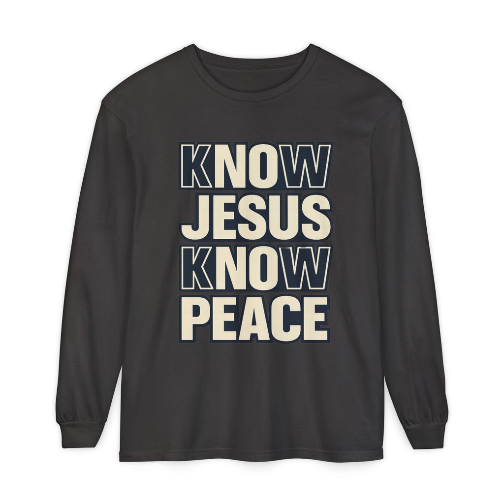 Know Jesus Know Peace Long Sleeve T-Shirt